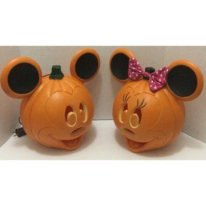Mickey Mouse Minnie Halloween Pumpkin Jack O Lantern Light Up Blow Mold Disney